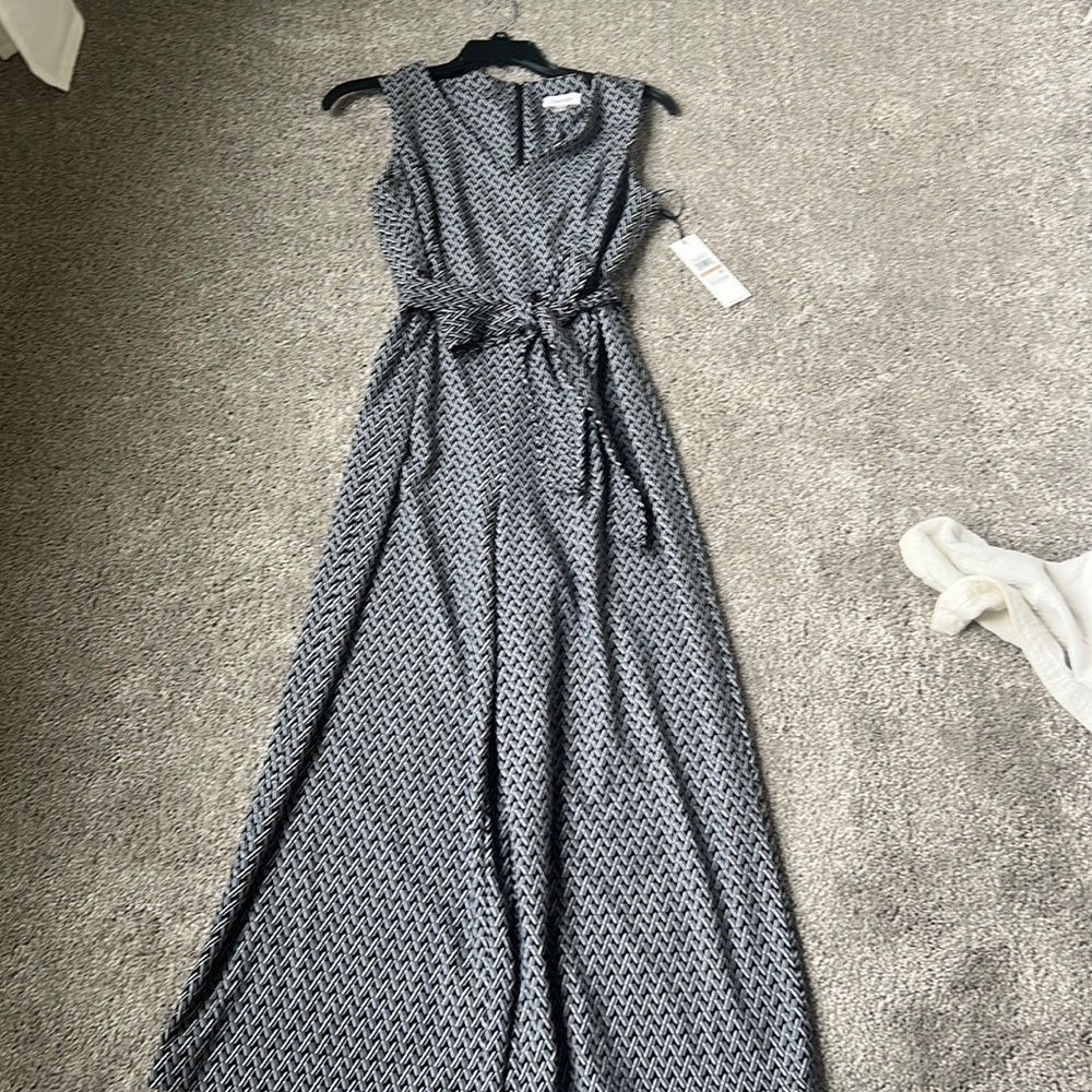 Calvin Klein Black/White Jumpsuit NWT Sz 12